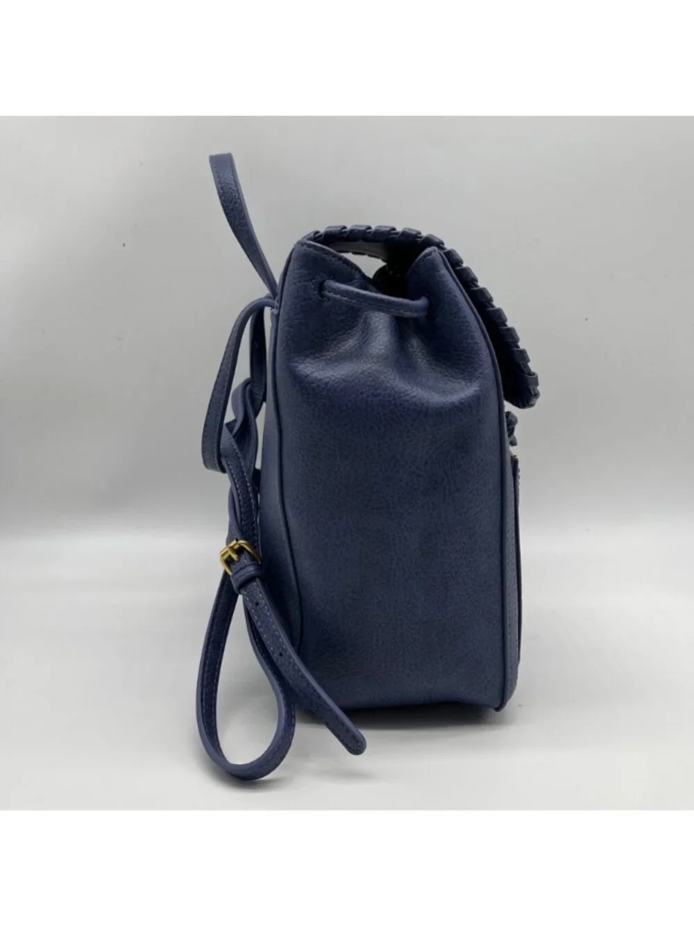 Style & Co Moonlight Blue Faux Leather Whip‑Stitch Backpack